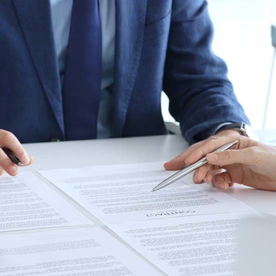 People going over documents